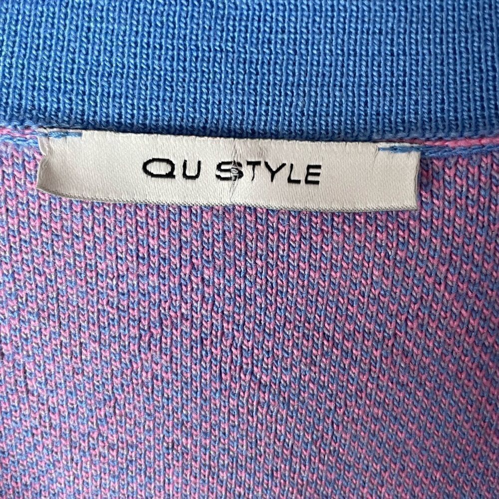 Qu Style Retro Multicolored Cardigan One Size - Picture 3 of 6